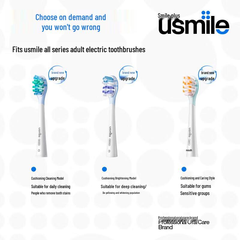 usmile Electric Toothbrush Heads 6-Pack CN plug (adapter included)
