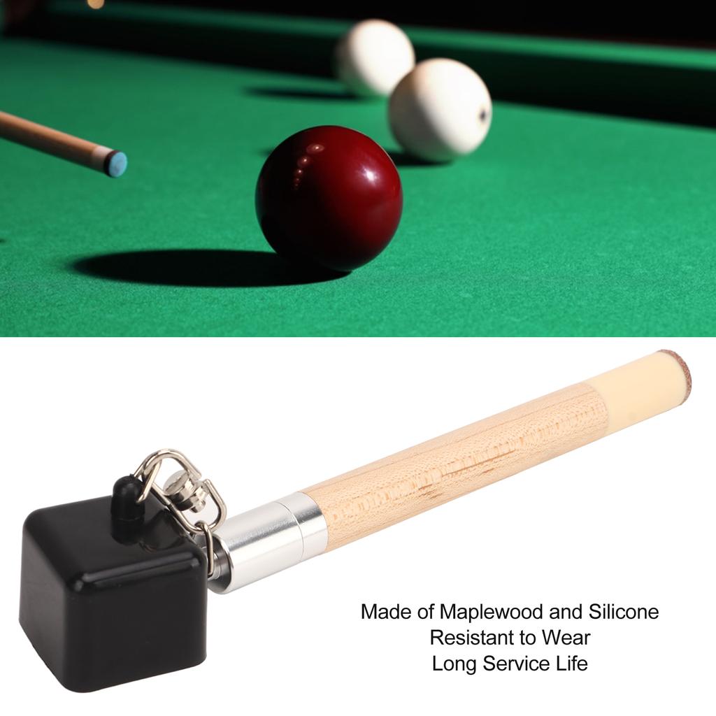2 in 1 Queue Kreidehalter Ahornholz Billard Queue Spitze Anspitzer Billard Kreide Aufbewahrungskoffer für Sport Spiel Turnier