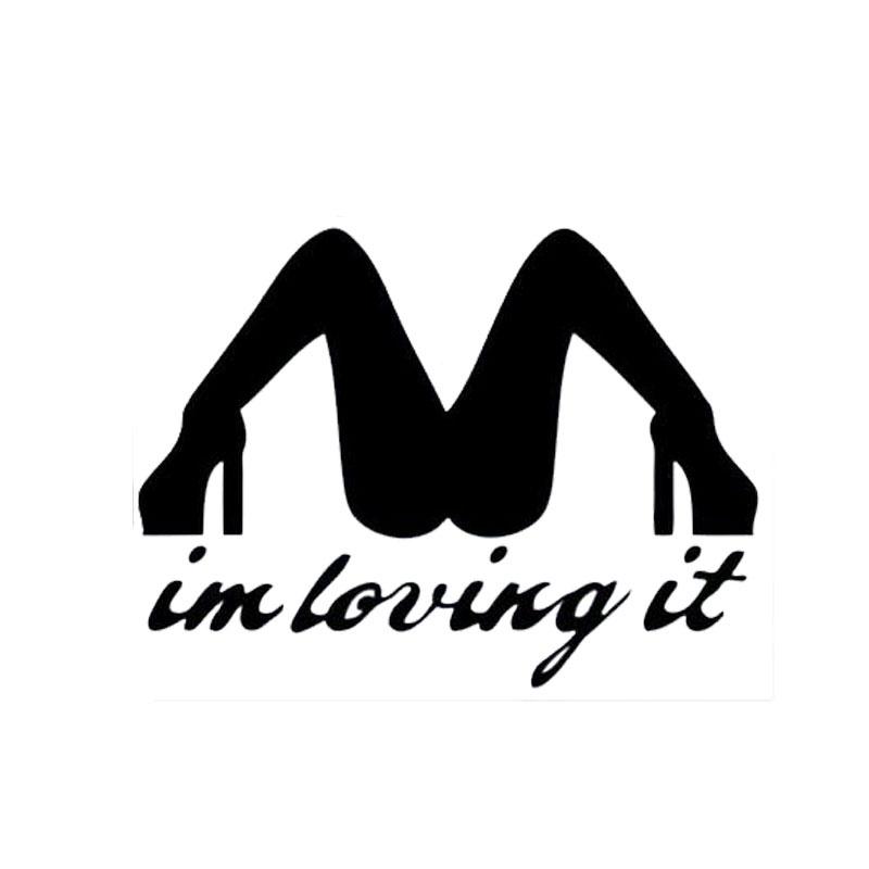 

2pcs Creative Sexy Beauty Loving It Im Funny Car Window Car Stickers білий