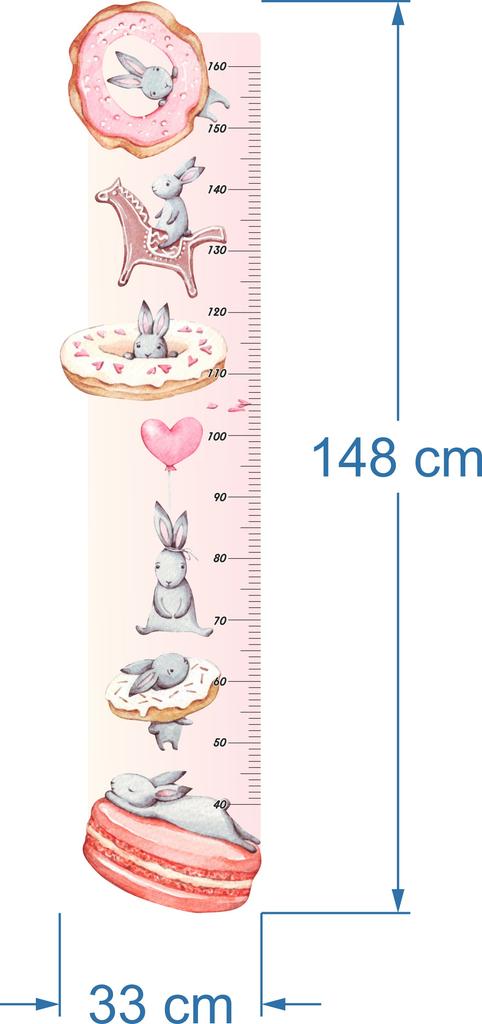 Height Chart Sticker - Bunnies