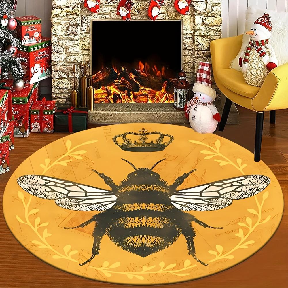 

1pc Retro The Flower Of Life (1) Pattern Round Floor Mat, Non-slip for Living Room Bedroom Chair Carpets Home Decor Gifts, Home Decor Room D 80cm by 80cm