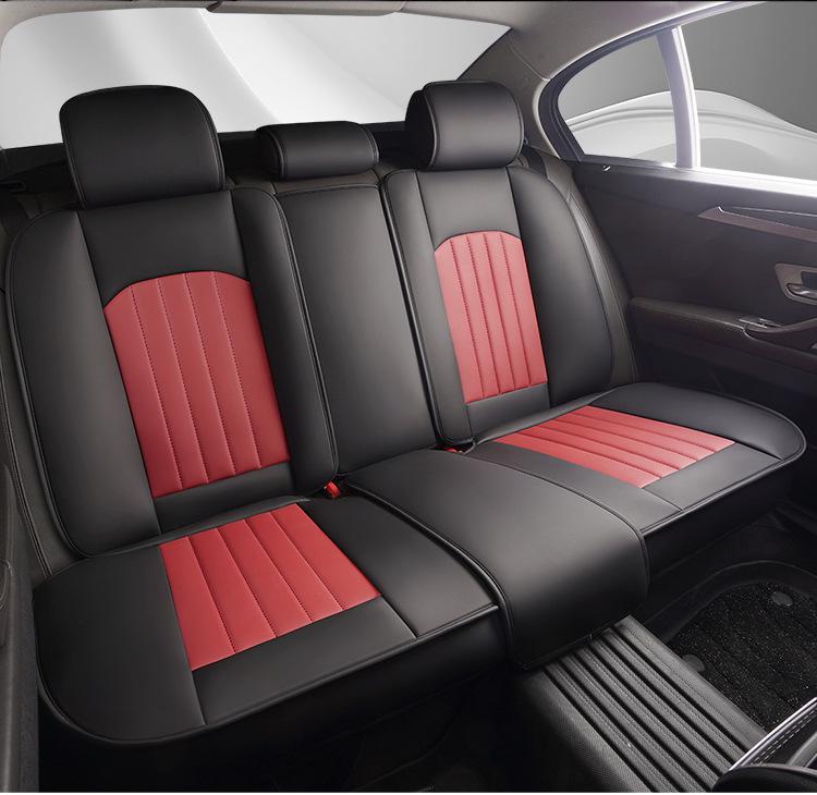 2024 Universal Full Surround Leather Car Seat Cushion Mat - All-Season Fit for Small Cars