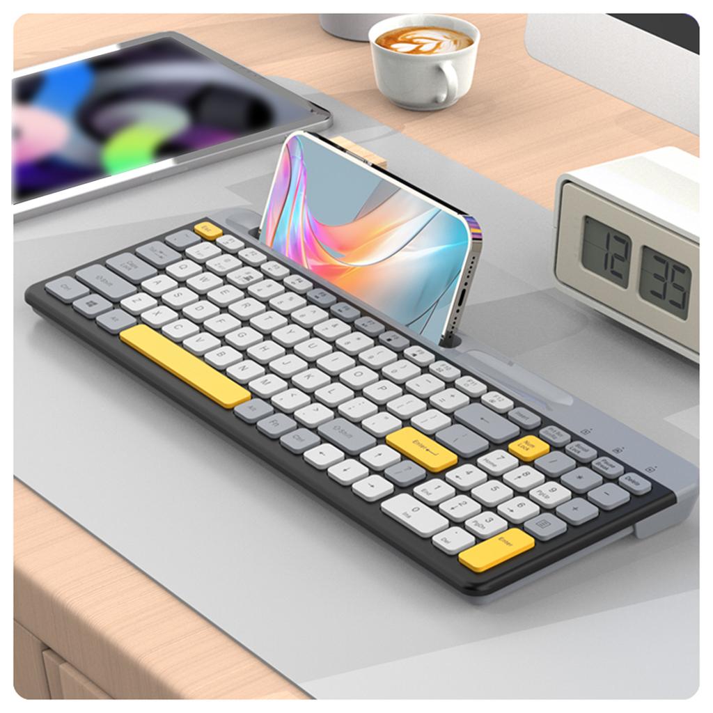 K100 2.4G Drahtlose Tastatur 100 Tasten BT Dual-Modus Mechanische Tastatur Wiederaufladbar Ultra-Slim