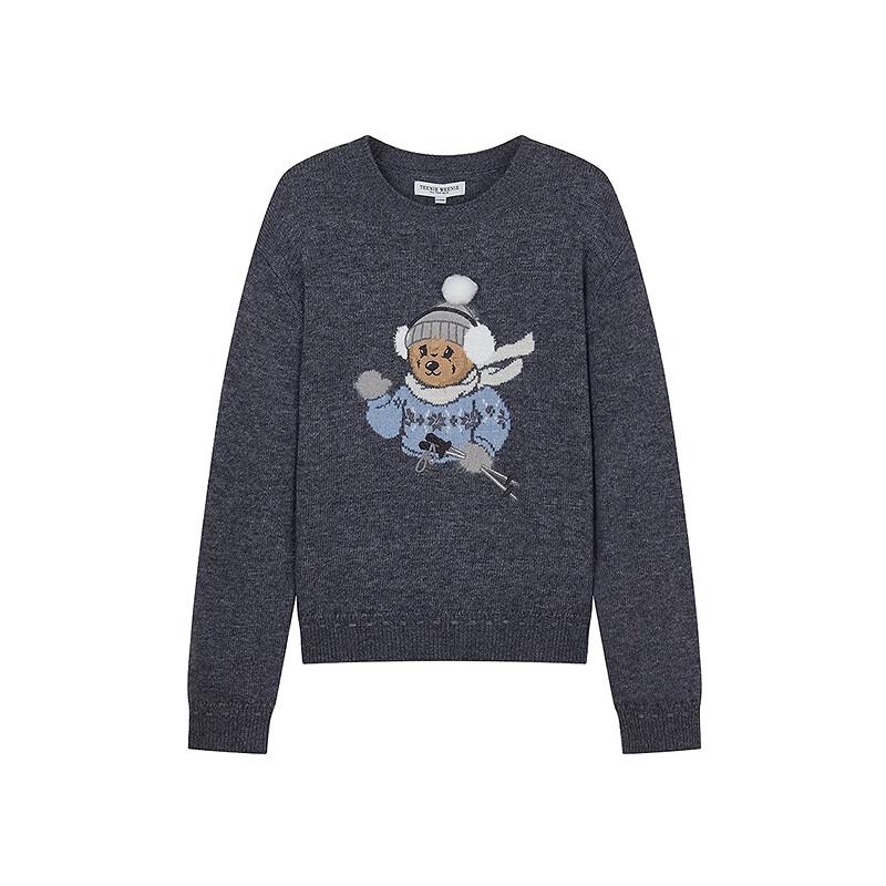 Teenie Weenie Women's Bear Jacquard Knit Sweater