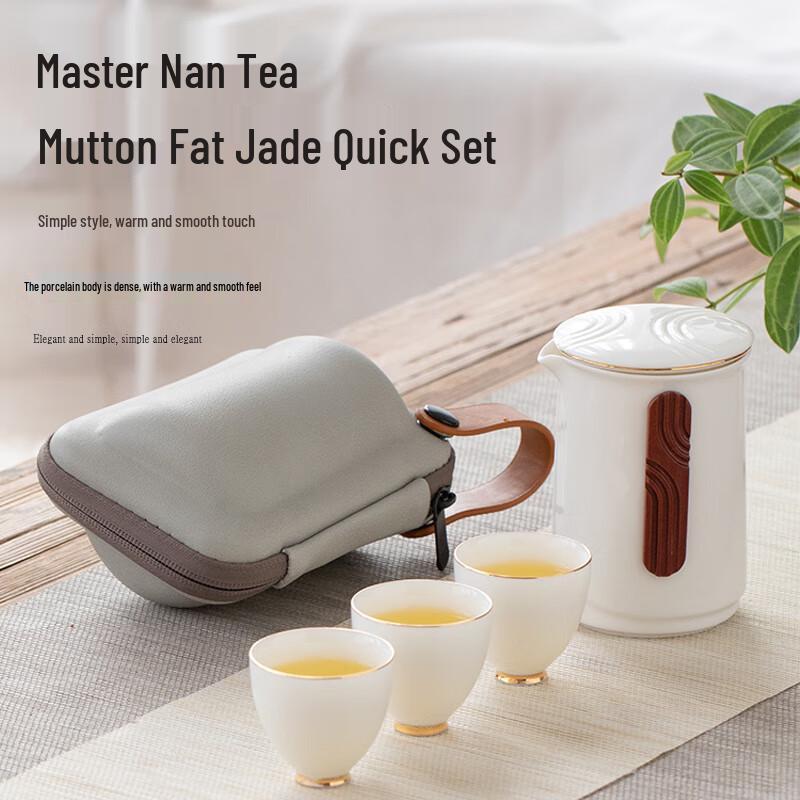 Darun Kiln Master Fuzi Mutton Fat Jade Porcelain Tea Set