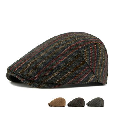 Autumn Winter Wool Cap Men's Beret British Vintage Forward Cap