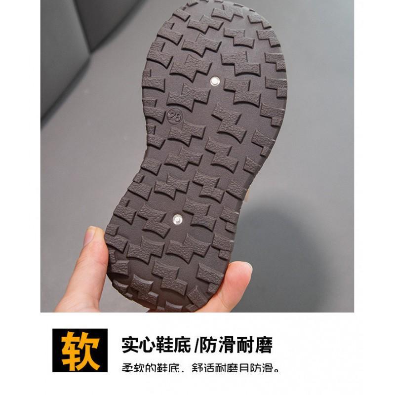 Kids Chunky Sneakers Boys Girls Lightweight Casual Shoes With Velcro Strap