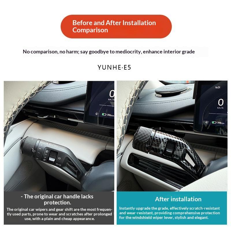For Geely Galaxy E5 /EX5 Car Gear Selector Cover Wiper Lever Button Protection Anti Scratch Auto Interior