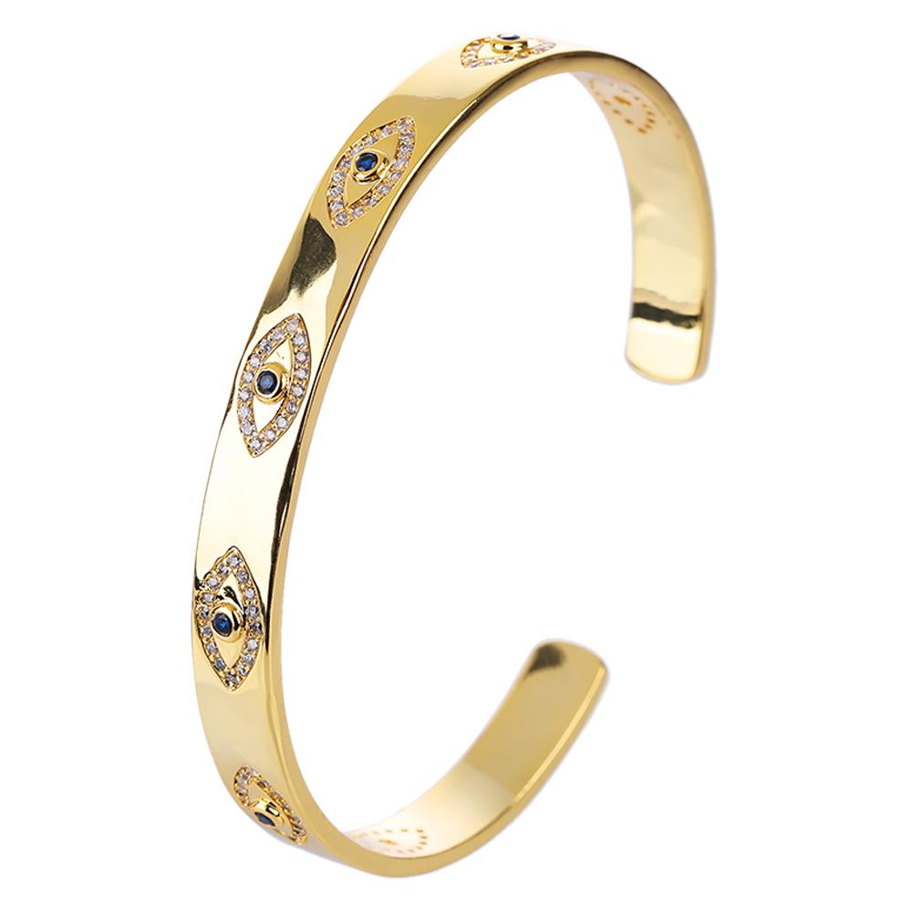 

Poulisa S925, стерлинговое серебро 925 пробы, открытый браслет с кубическим цирконием, микро-паве, циркон, браслеты с открыванием глаз, 59 мм, гипоаллергенный