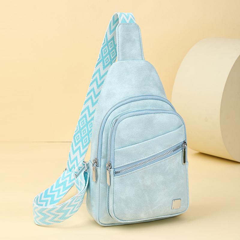 Vintage Women's Large Capacity Chest Bag PU Crossbody Bag