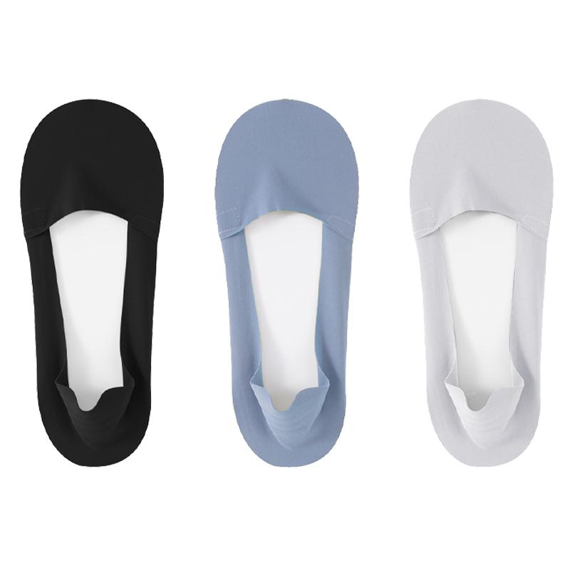 

3 пары/упак. хлопковые женские летние тонкие носки-лодочки, однотонные тапочки, силиконовые нескользящие шелковые носки, бесшовные невидимые EUR35-40