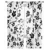 Branch Cherry Blossoms Chiffon Sheer Curtains For Living Room Bedroom Decoration Window Tulle Curtains Drapes