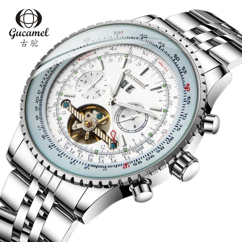 Watch Men's, Hollow Tourbillon Large Dial Business Men's Automatic Mechanical Watch, Men's Watch