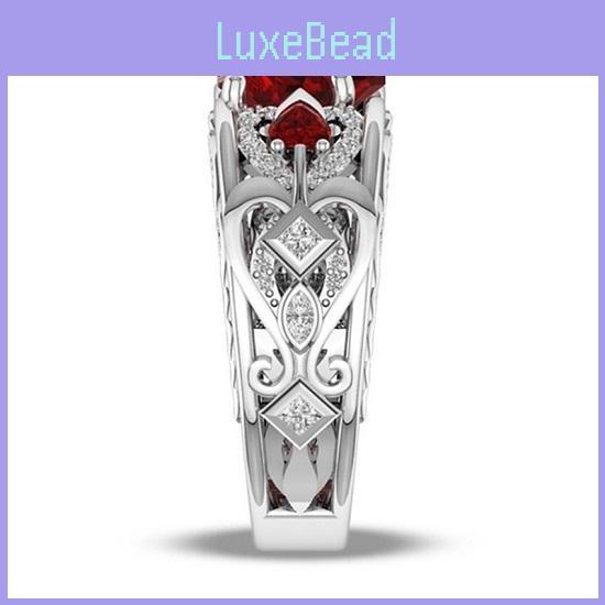 Elegant Women Ladies Rhinestone Princess Heart Shape Jewelry Wedding Ring