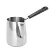 Long Handle Coffee Toroid Pitcher 304 Stainless Steel Rustproof Smoother Milk Frother Pitcher for Home Coffee Shop 350ml