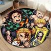 Demon Slayer Round Area Rug Carpet Rug For Living Room Bedroom Sofa Playroom Decor Nonslip Floor Mat