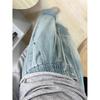 Plus-Size Women's Wide-Leg Ice Silk Jeans, Slimming and Loose with Drawstring Waist for Summer
