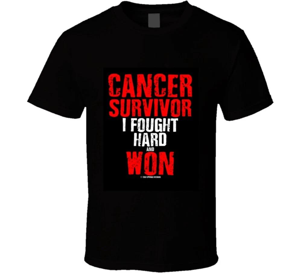 Cancer Survivor I Fought Hard And Won On Dark Color Gift T Shirt 4XL