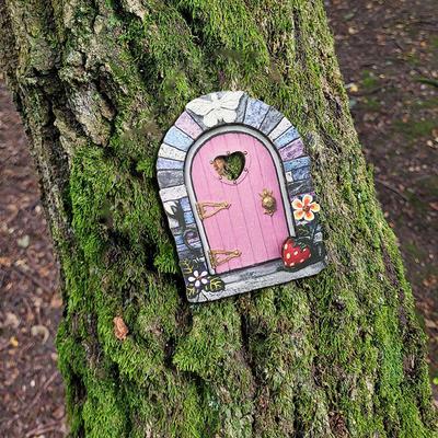 Fairy Door Wooden Mini Elf Fairy Door Fairy Garden Art Doors Garden Miniatures Ornaments For Fairy Home Tree Indoor Or Outdoor
