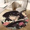 1pc Anime Design Round Carpet Floral Kimono Pattern Chair Mat for Office, Home Decor, Living Room, Bedroom