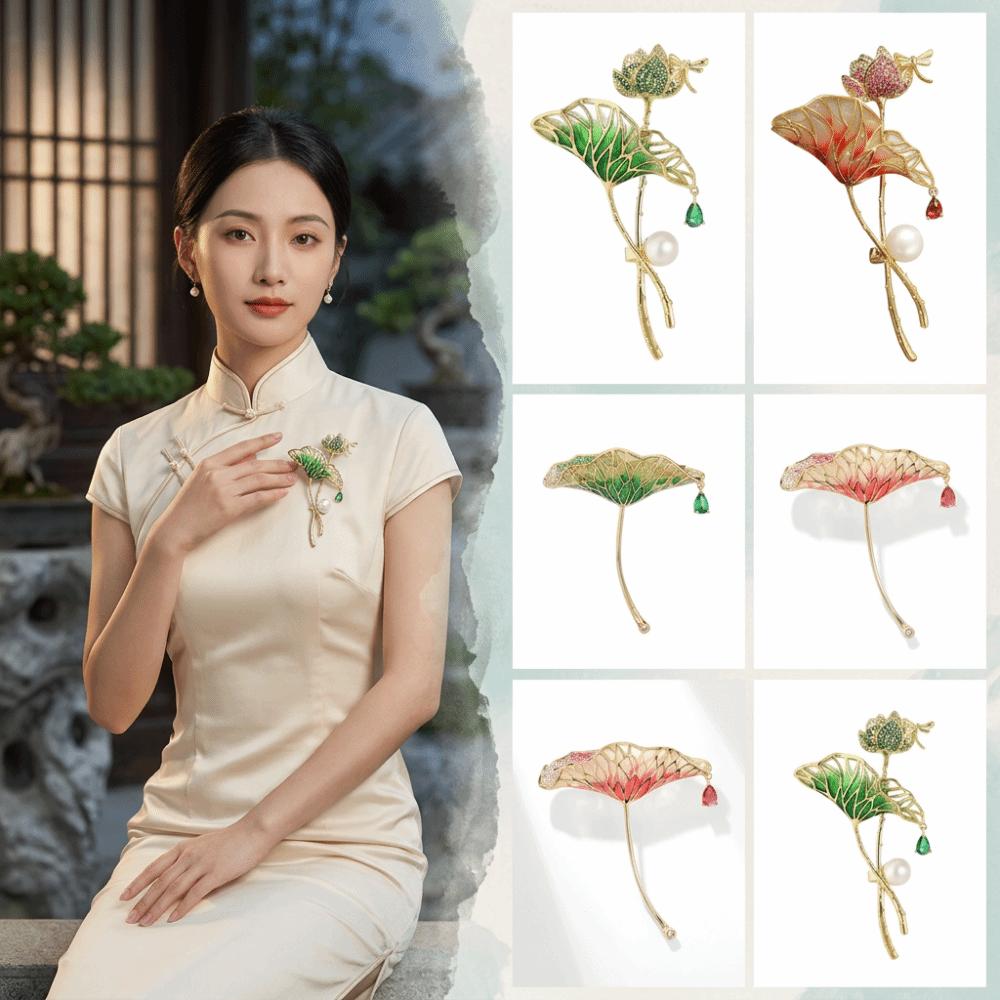 Copper Base Brooch Blank Enamel Plated Brooch Setting Oriental Style Flower Brooch Women