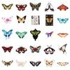 50Pcs Vintage Realistic Butterfly Moth Stickers - Creative Waterproof Decals for Phone Case & Notebook Decor