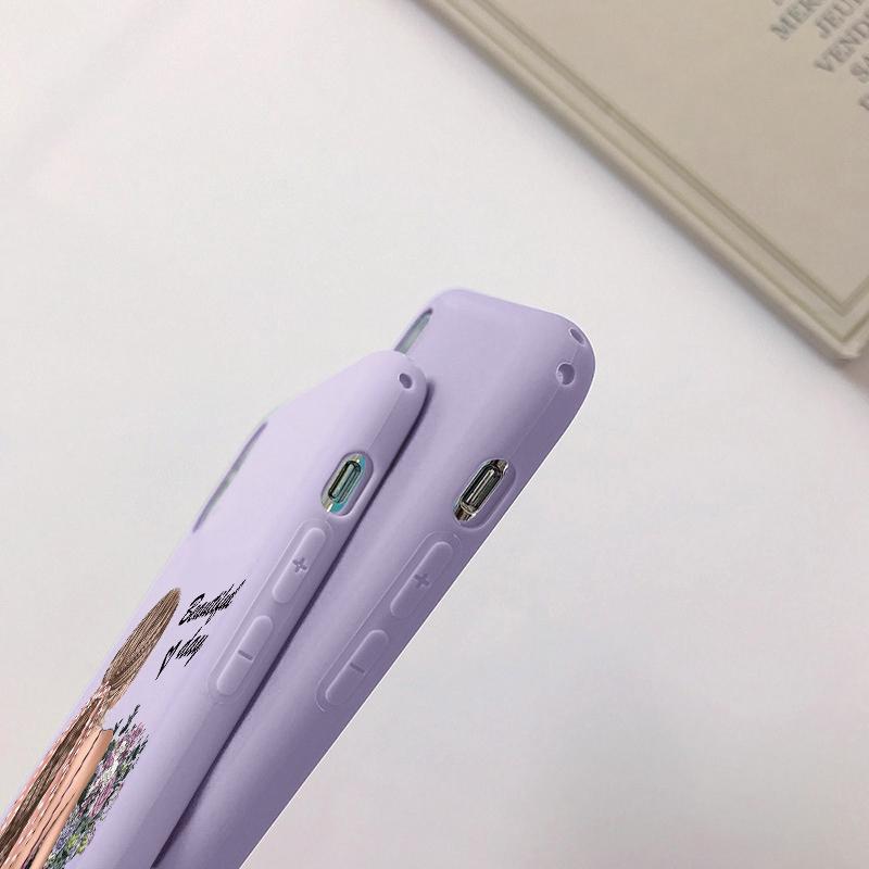 Flower Girls Soft Silicon Case For Xiaomi Redmi Note 13 Pro 13C 14 Samsung A35 A55 M35 S24 Huawei Honor 200 iPhone Camera Protective Shockproof Cover