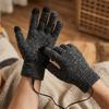Windproof Men Finger Gloves Anti Slip Hand Warmer Gloves USB Electric Heating Gloves  Cycling