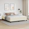 Bed Frame with Mattress Cream 180 x 200 cm Fabric