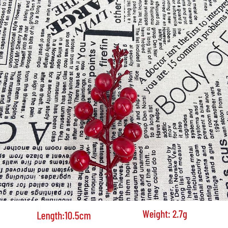 

Artificial Holly Berries & Money Fruit Christmas Tree Decorations - Red Berry & Acacia Bean Home Accessories