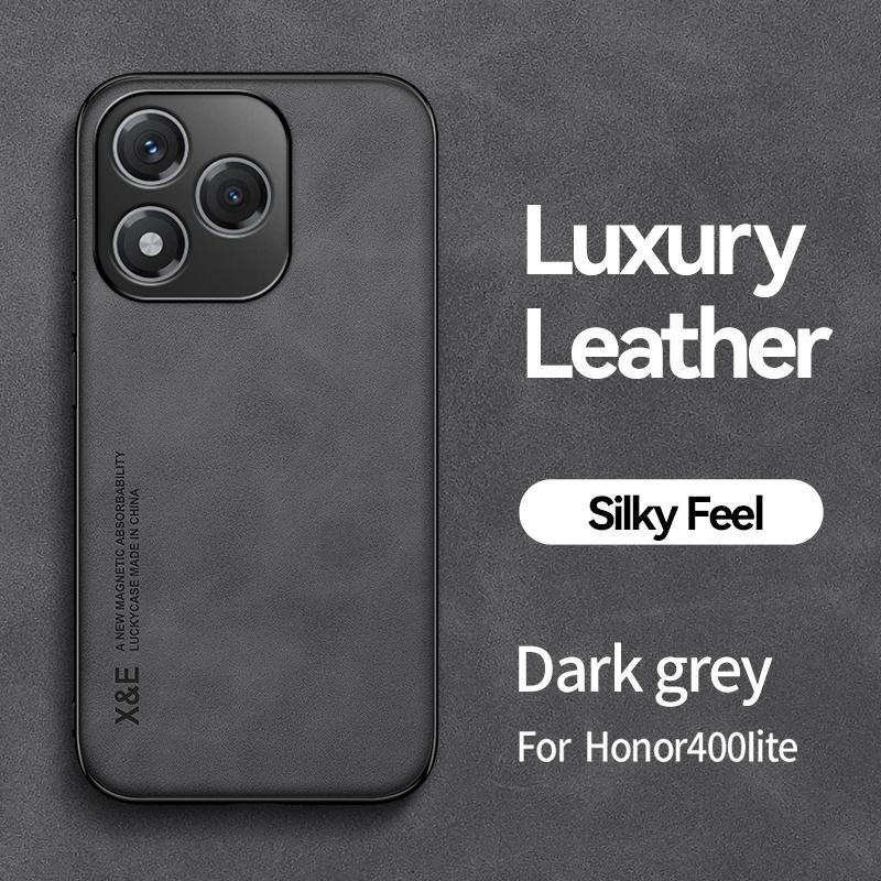Funda for Honor 400 Lite 5G Case Leather Car Magnetic Holder Back Cover for Honor400 Lite 400Lite Soft TPU Frame Protect Coque