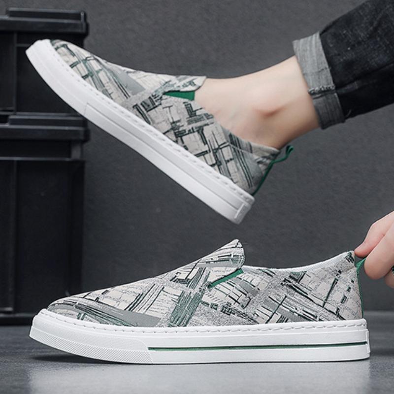 Fashion Men Casual Luxury Printing Shoes Comfortable Outdoor Shoes Thick Bottom Slip-On Shoe Trainers Skate Flats Walking Sneakers Tênis