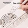 Deli VC126 Transparent Ruler & Protractor Set: Anti-break, Straight/Square for Students