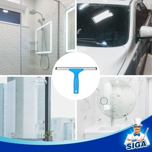 MR.SIGA Professional Window Cleaning Set - Window Cleaning Squeegee & Microfiber Window Washer, 25cm