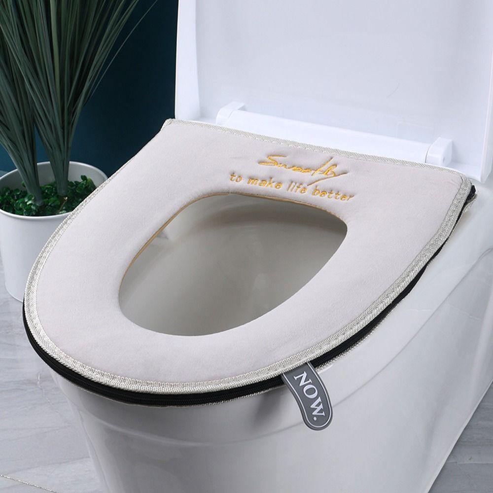 Warm Toilet Seat Cover Universal Toilet Cover Cushion Protective Sleeve Toilet Mat Pad  Winter