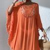 Hollow Out Swimsuit Cover Up Dress Loose Beachwear Shirt Fashion Summer Sunscreen Smock  for Women