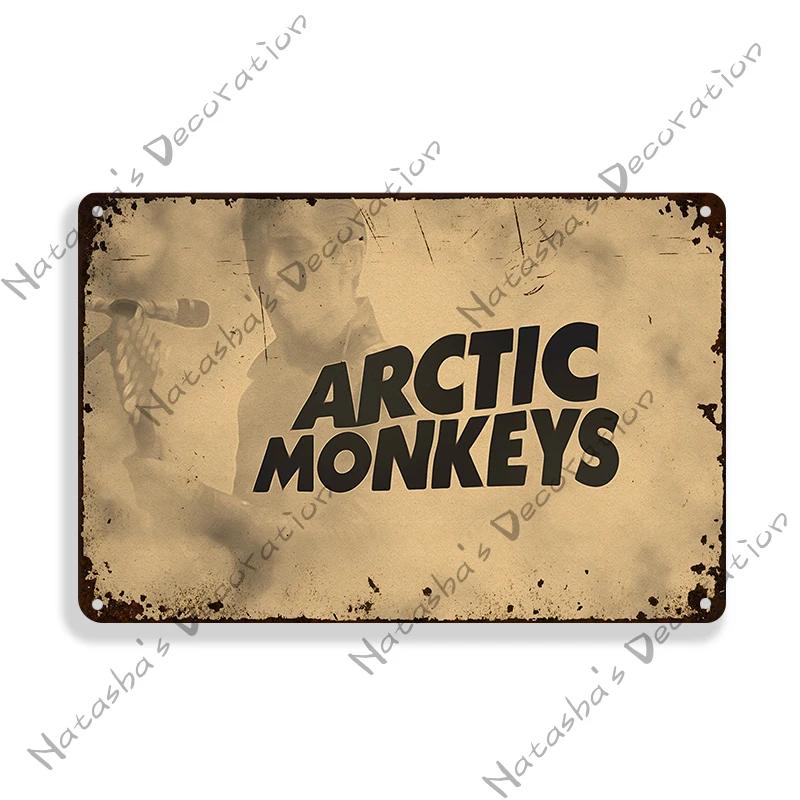 Indie Rock Sign Rock Band Wall Sign Arctic Monkeys Metal Signs Music Metal Sign Rusty Vintage Poster Home Club Pub Bar Decor