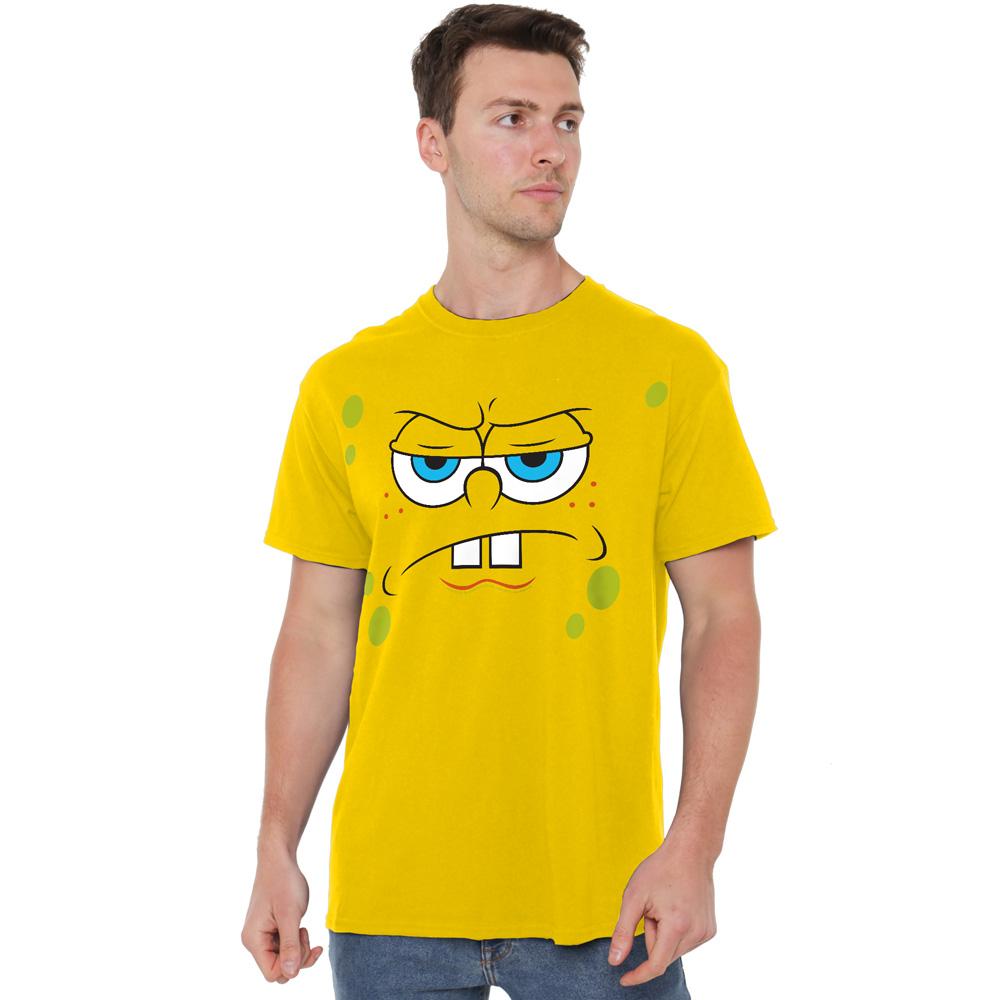 SpongeBob SquarePants Mens Angry Face T-Shirt