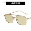 New Fashion Double Bridge Metal Frame Sun Glasses Driving Sunglasses Male Vintage Black Pilot Eyeglasses UV400 Female Gafas