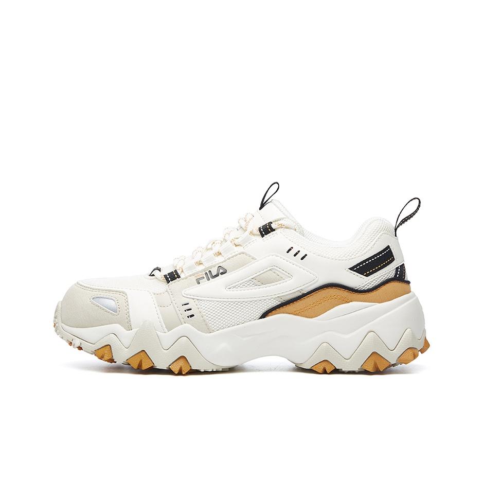 Fila Fellow Mesh Fabric Sports Comfortable Shock Absorption Wear-Resistant Breathable Low-Top Casual Shoes Women Sneaker White Yellow F12W041112FSY