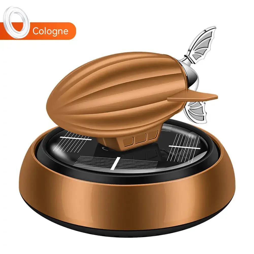 Ornements Parfumés d'Aromathérapie Solaire pour Voiture Désodorisant Solaire Dirigeable Queue de Navire Rotative Diffuseur d'Arômes pour Véhicule Maison Bureau