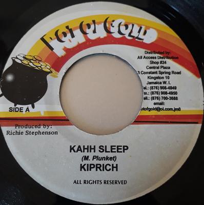 7inch Record KIPRICH / SQUEECHY JOE - Kahh Sleep NONE Pot Of Gold Jamaica Reggae, Ska & Dub Used