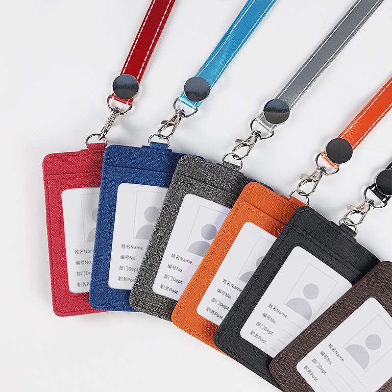 Leather canvas pattern leather business can be determined enterprise LOGO send printing paper card ID cover work card cover