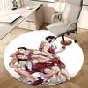 1pc Anime Basketball Players Round Carpet - Office Chair Mat, Anti-Slip Rug for Home Decor, Living Room, Bedroom, Game Room