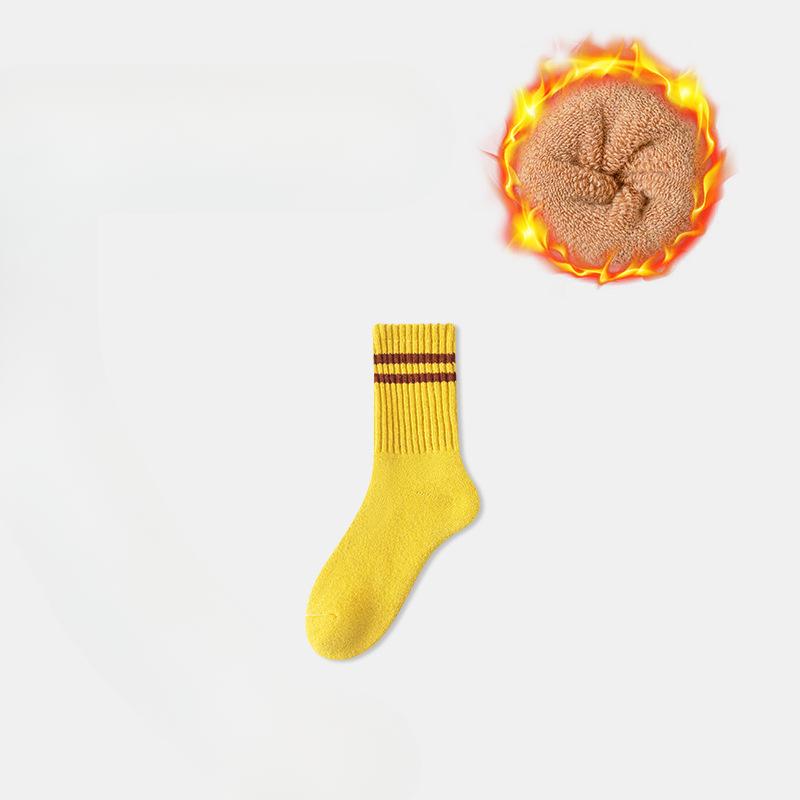 Men's Autumn and Winter Plush and Thick Wool Ring Warm Wool Long Socks