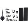 Frameless Adhesive Wall Clock DIY Mirror Surface Sticker for Home Office Room DecorLarge Black