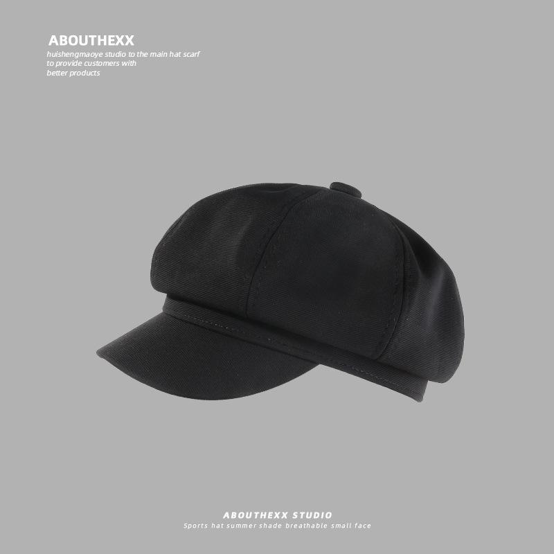 New Internet celebrity beret female autumn and winter British retro sunscreen newsboy hat foreign fashion sweet octagonal hat