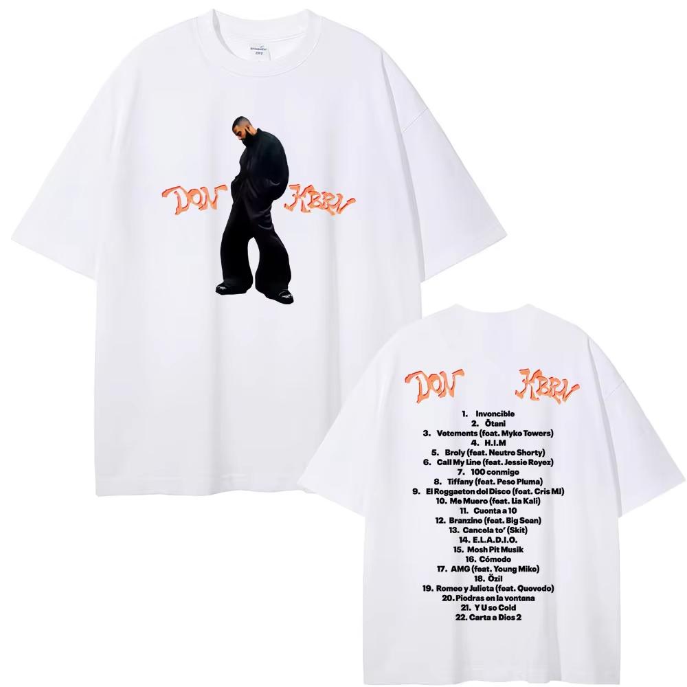 Rapper Eladio Carrion 2025 New Album DON KBRN Print Tshirt Summer Men Women Fashion Hip Hop Oversized T-shirt Male Casual Tees