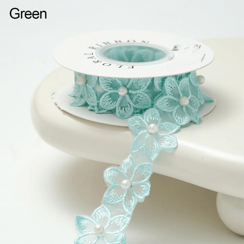 New DIY Sewing Supplies Embroidered Lace Ribbon Wedding Dress Quality Flower Trim Home Decor Beaded Fringe Lace Flower Wrapping