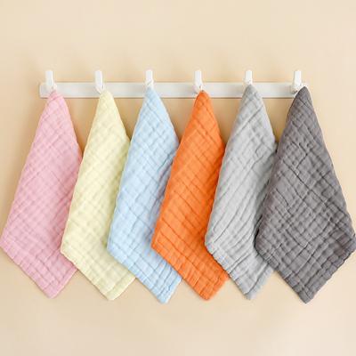 6 Layer Gauze Baby Burp Cloths Soft Absorbent Solid Washcloths For Infants And Children Face Towel